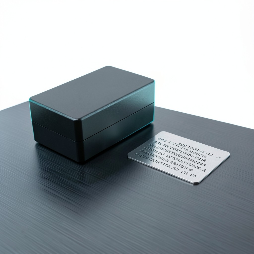 Hardware cryptographic key storage in protective vault with seed backup plates